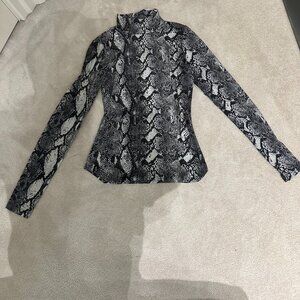 Snake Print Turtle Neck